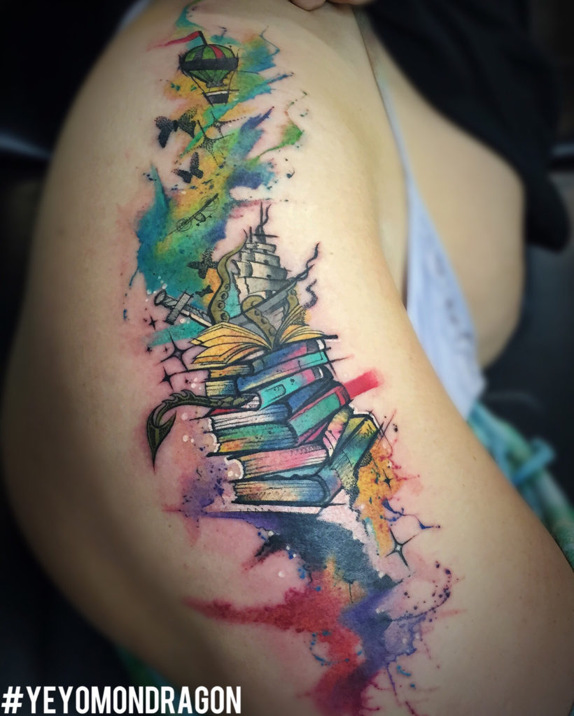 Fun little book tattoo for my buddy Kaitlyn! Thanks for looking #inked #ink  #literaryink #literature #booktattoo #tattoos #tattoo #vulcan... | Instagram
