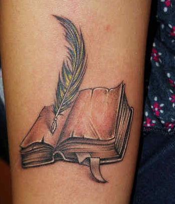 Color Wise Owl on Books tattoo by Dimas Reyes TattooNOW
