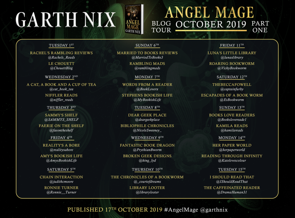 ANGEL MAGE BLOG TOUR PART 1 1024x757 - Book Review. Angel Mage by Garth Nix