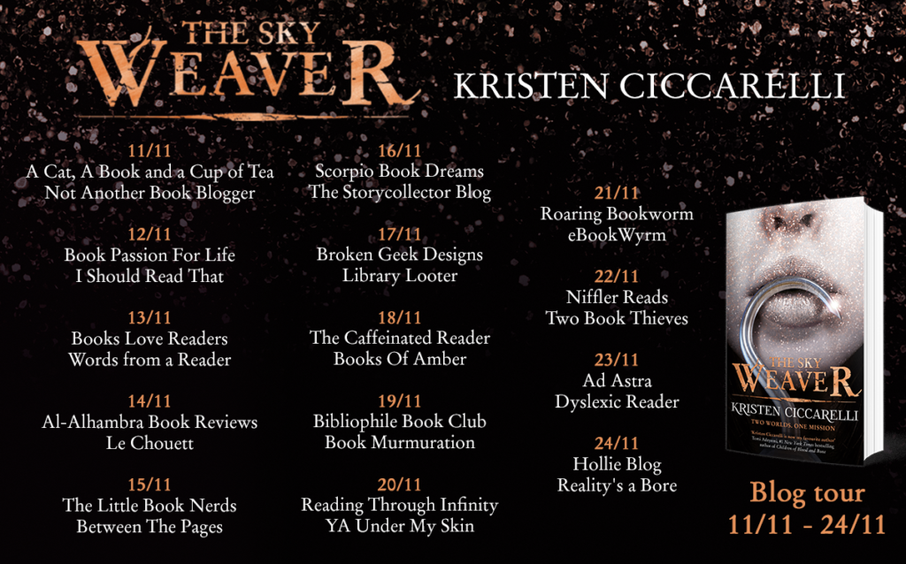 The Sky Weaver blog tour 1024x638 - Book review. The Sky Weaver by Kristen Ciccarelli